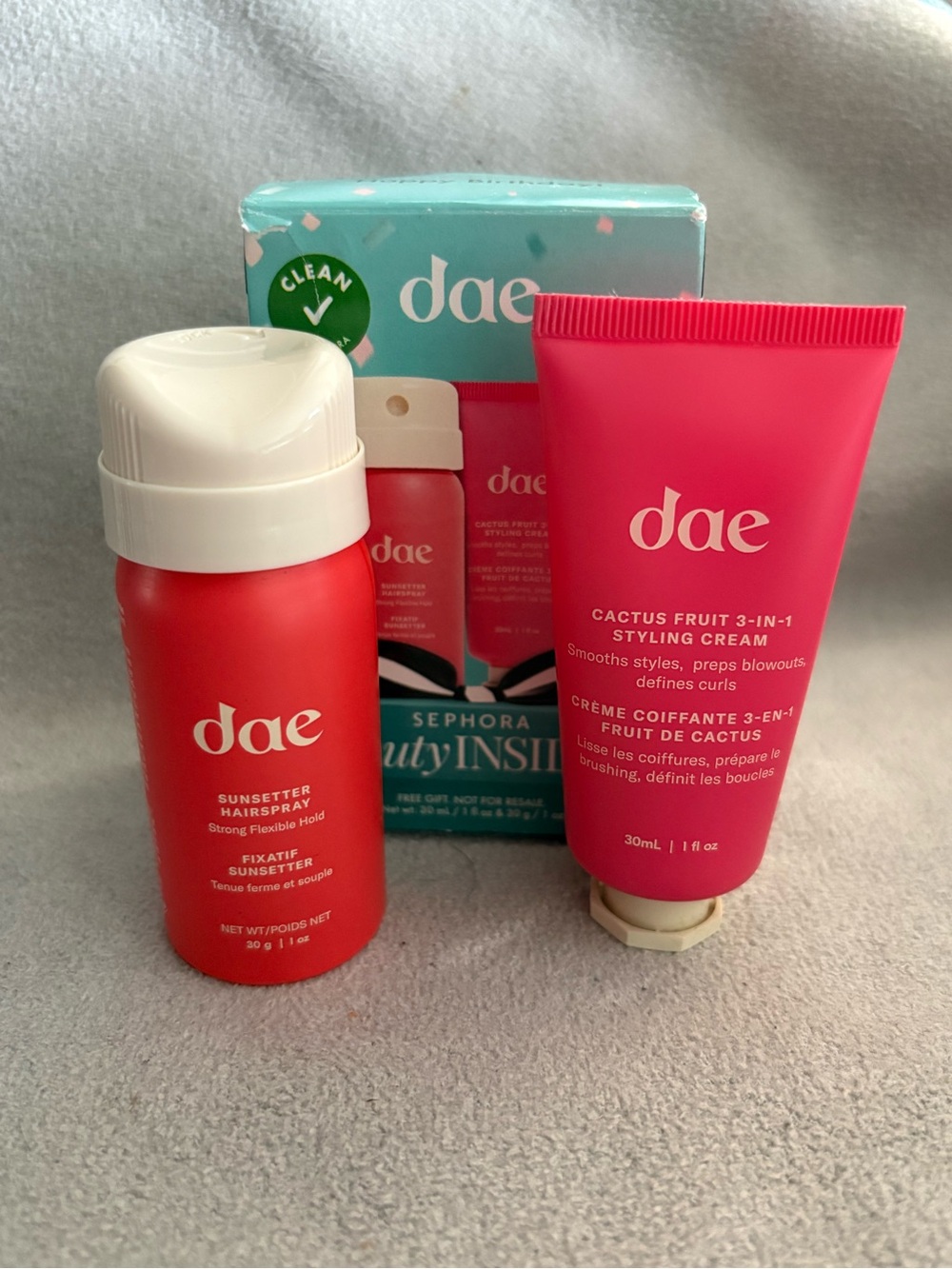 dae Sephora Insider Set Cactus Fruit 3-in-1 Styling Cream & Sunsetter Hairspray